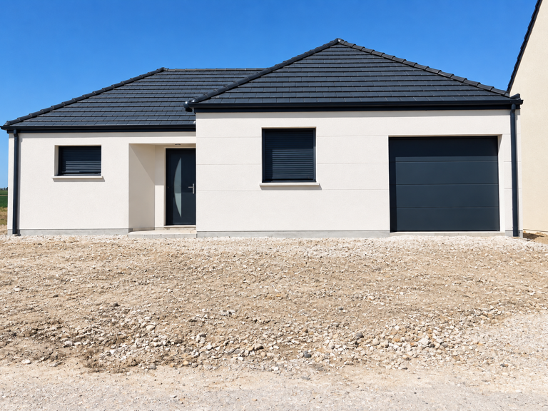 Maison plain pied en L avec garage et 3 chambres — photo 1
