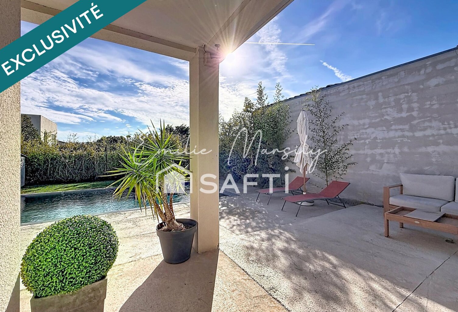 Maison contemporaine 3 chambres  Piscine  Garage — photo 1