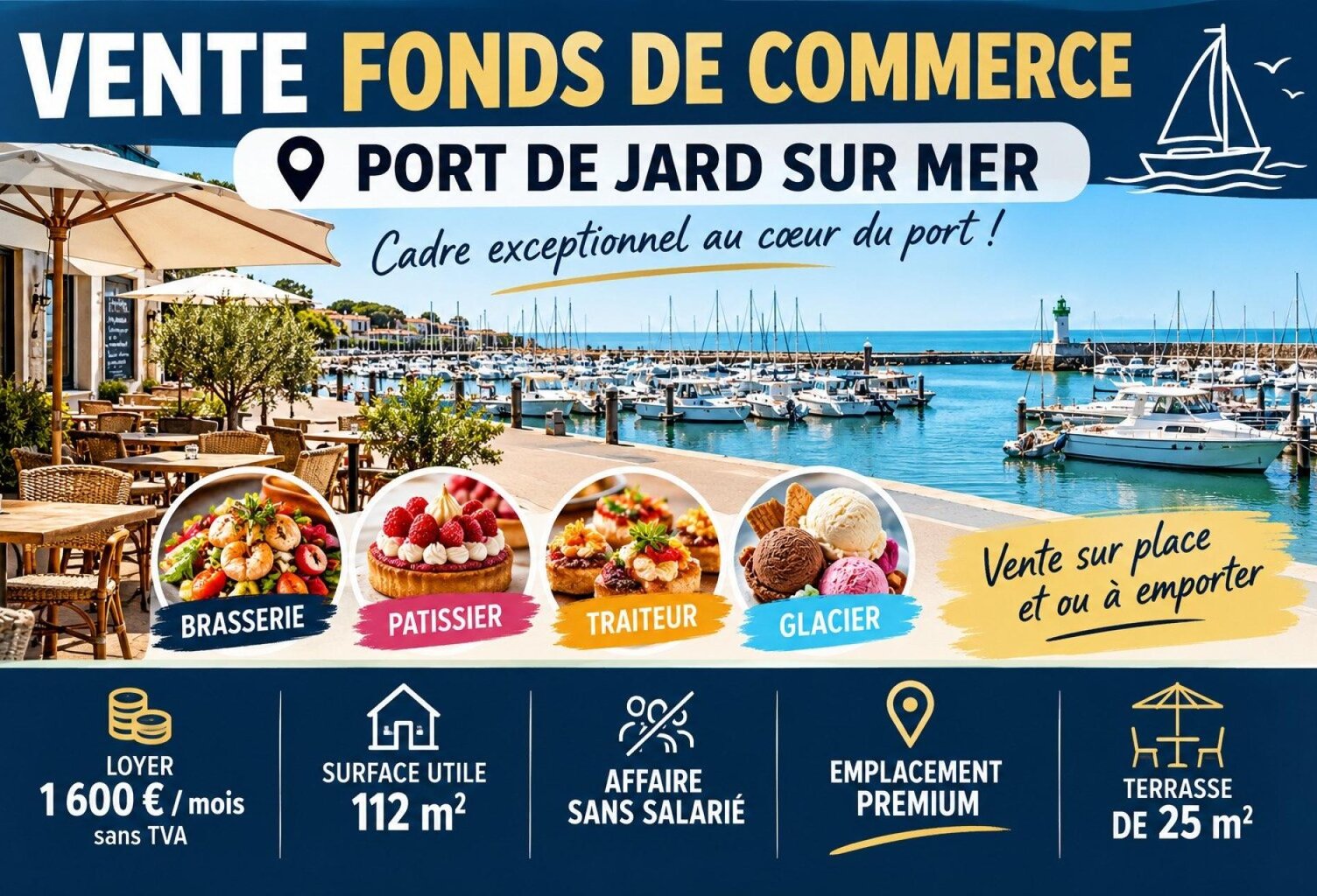 Fonds de commerce polyvalent à fort potentiel  Proche port de plaisance — photo 1
