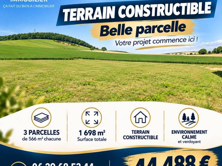 Vente Terrain 1 698 m&sup2; — photo 1