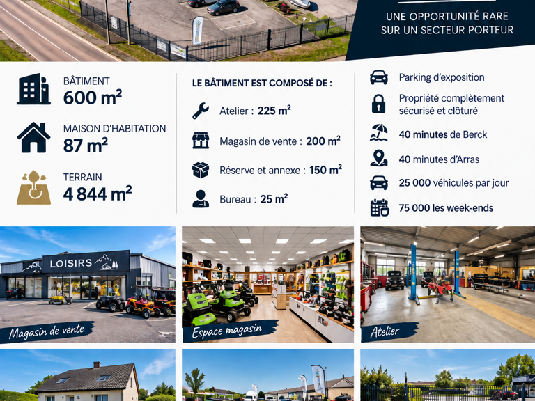 Vente Boutique/Local commercial 600 m&sup2; — photo 1