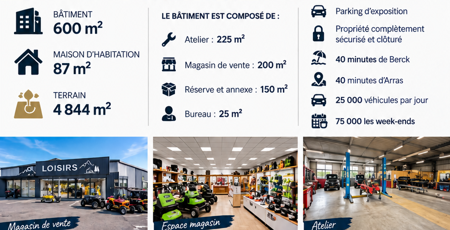 Vente Boutique/Local commercial 600 m&sup2; — photo 1
