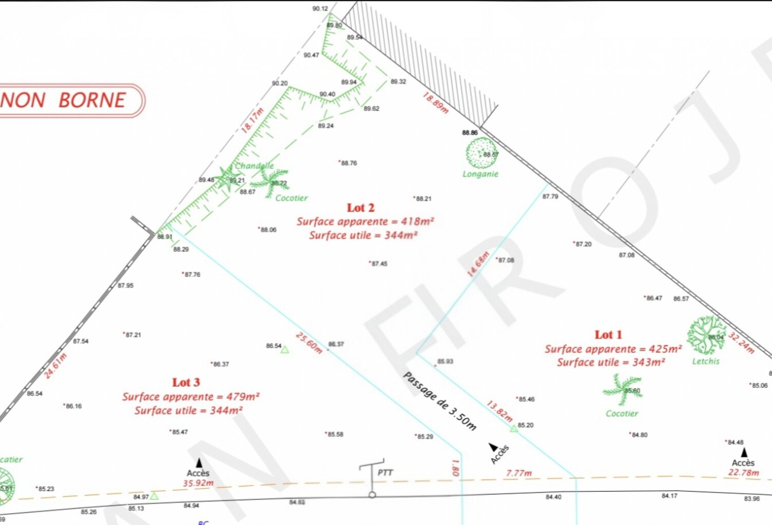 Vente Terrain à bâtir 343 m&sup2; — photo 1