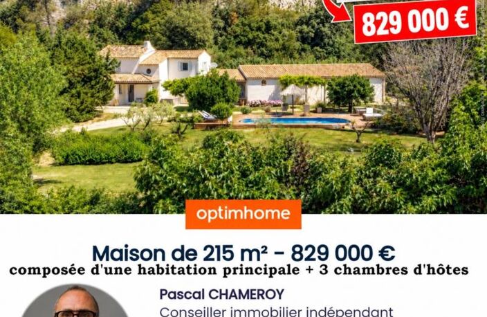 MÉRINDOL (84) | Propriété isolée et au calme absolu : 10 pièces, 6 chambres dont 3 chambres d'hôtes — photo 2