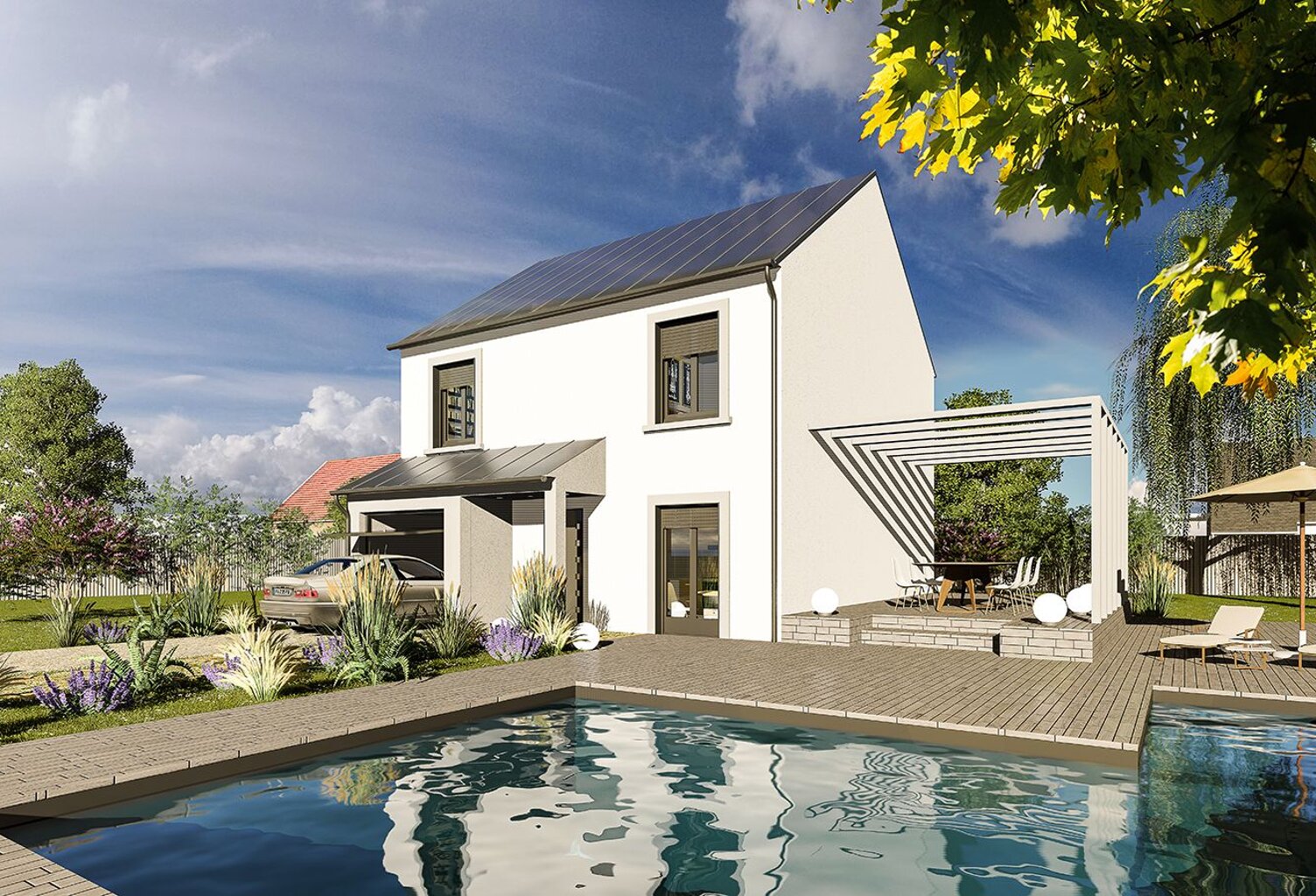 Faites construire votre maison 91 m² avec terrain à BOINVILLE-LE-GAILLARD (78) ! — photo 1