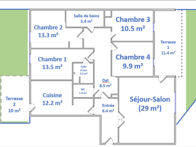 Appartement 5 pièces BRON - secteur FORT-EGLISE - Terrasses et garage — photo 1