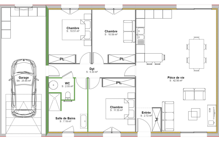 Vente maison 4 pièces 91 m² Champier (38260) — photo 5