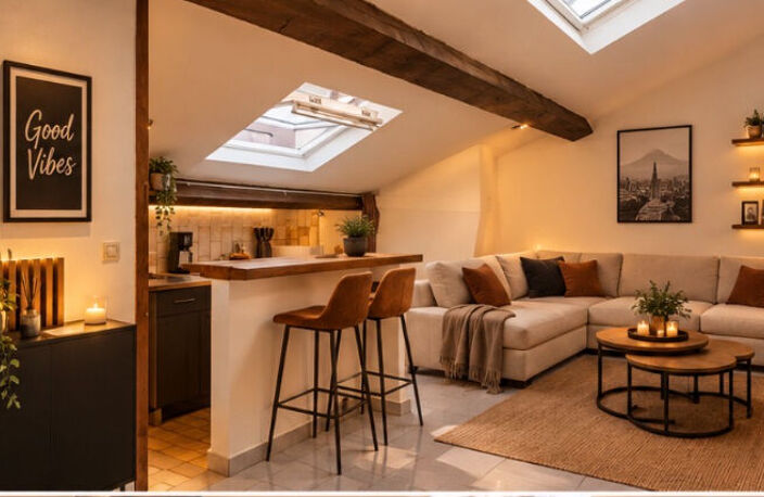 Appartement au calme sur cour : Lyon 7 de 39,84 m² au sol, 24.69 m2 Loi Carrez — photo 2