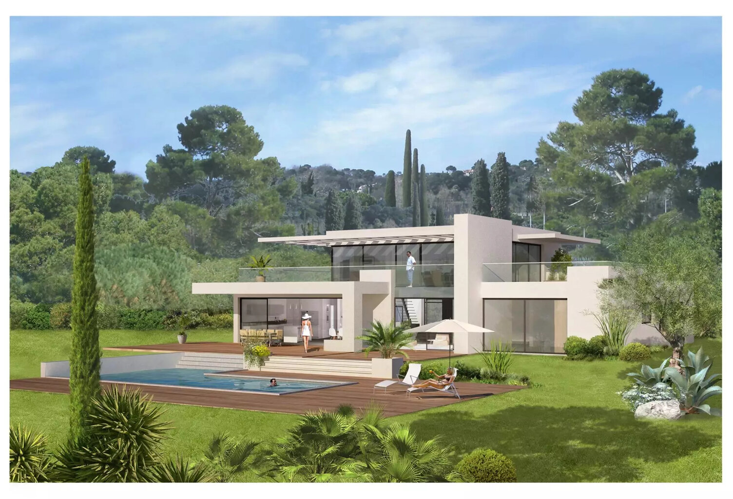VENCE - Terrain vue mer dans Domaine sécurisé — photo 1