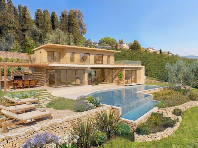 EXCLUSIVITE VENCE - Terrain à bâtir avec vue mer — photo du bien