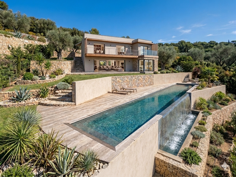 EXCLUSIVITE VENCE - Terrain à bâtir avec vue mer - PC accord — photo 1