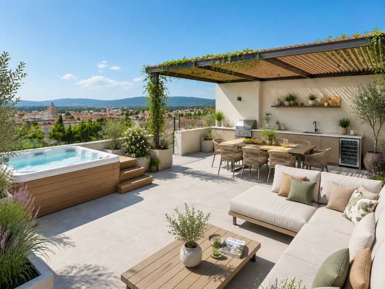 - Maison d'exception T6 avec jardin et rooftop, à proximité immédiate du centre-ville d'Aix-en-Prove — photo 1