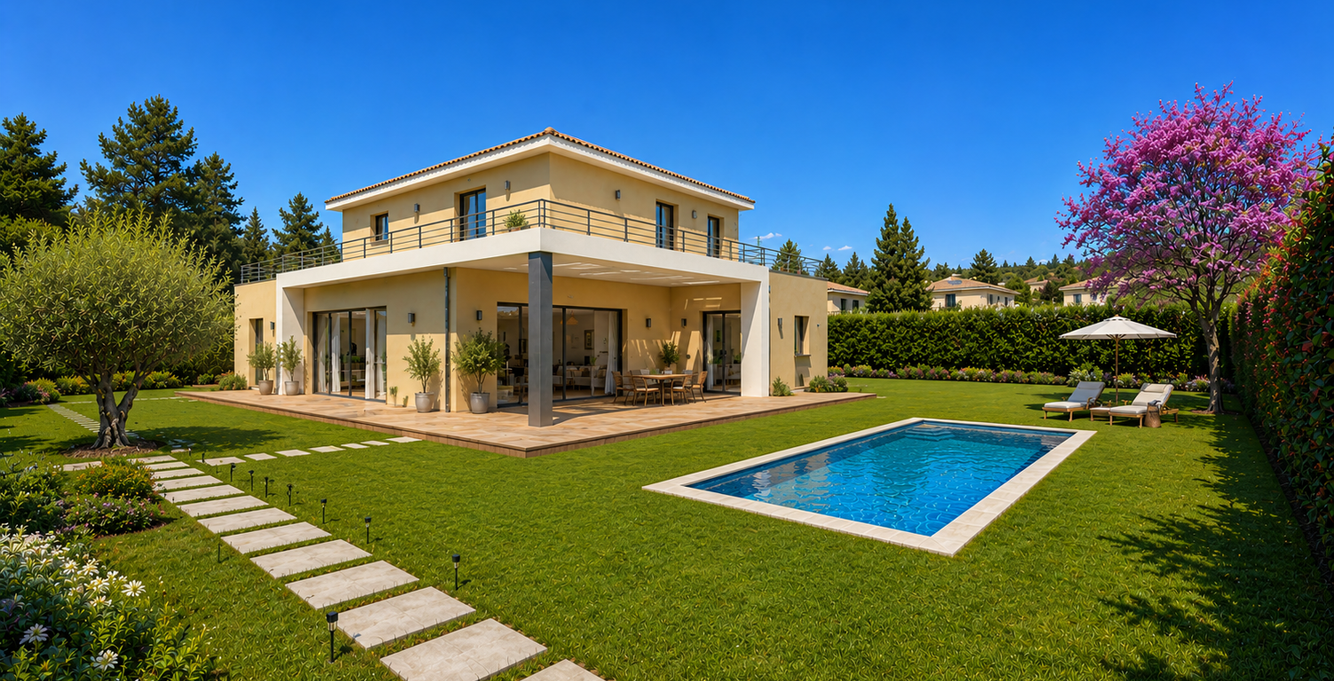 -AIX - MAISON INDIVIDUELLE RE2020 DE 130M² AVEC 300M² DE JARDIN ET GARAGE — photo 1