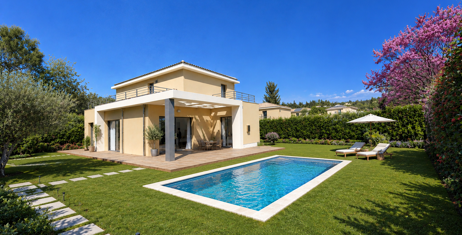 -AIX - MAISON INDIVIDUELLE RE2020 DE 110M² AVEC 300M² DE JARDIN ET GARAGE — photo 1