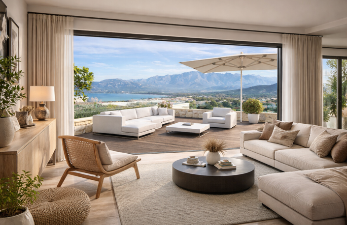 MAGNIFIQUE VUE MER SUR BAIE DE CALVI – DERNIER ETAGE DUPLEX DE 100M² AVEC 60M² DE TERRASSE — photo 2