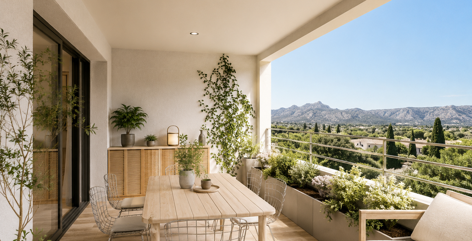 - T4 duplex de 100 m² avec terrasse et vue dégagée sur les Alpilles — photo 1