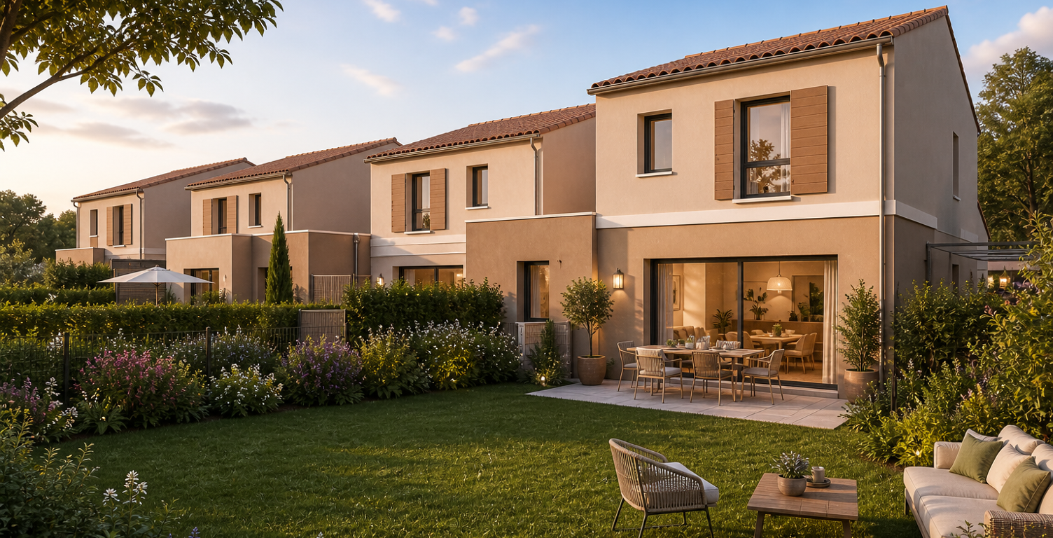 -Maison 4 pièces neuve de 95m² avec jardin privatif et garage à Gardanne — photo 1