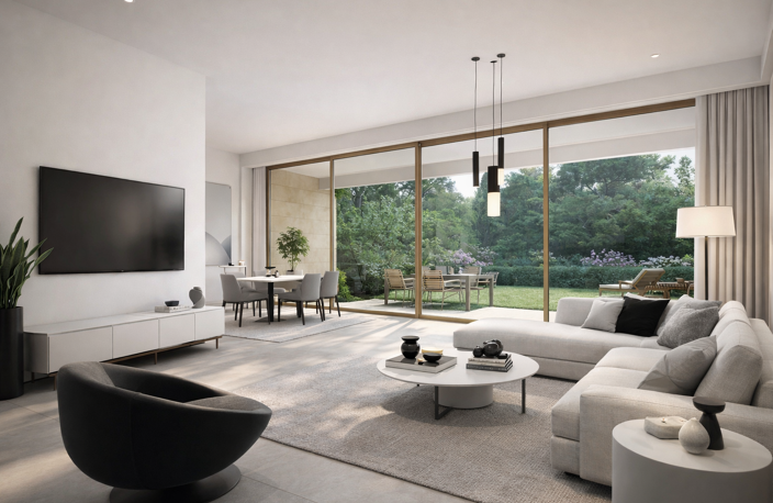 MAGNIFIQUE 3 PIECES DE 73M² EN REZ DE JARDIN SANS VIS A VIS ET PARKINGS — photo 2