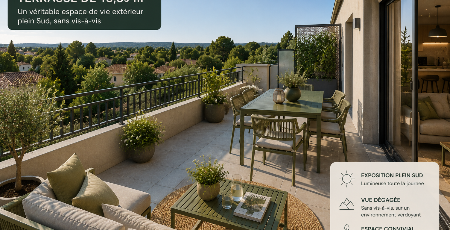 Dernier étage ! T4 triple exposition aux portes D'Eguilles avec belle terrasse — photo 1