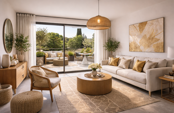 AIX PROCHE SAINT MITRE - 3P DE 67M² AVEC TERRASSE DE 12M² DANS UNE RESIDENCE HAUT DE GAMME — photo 2