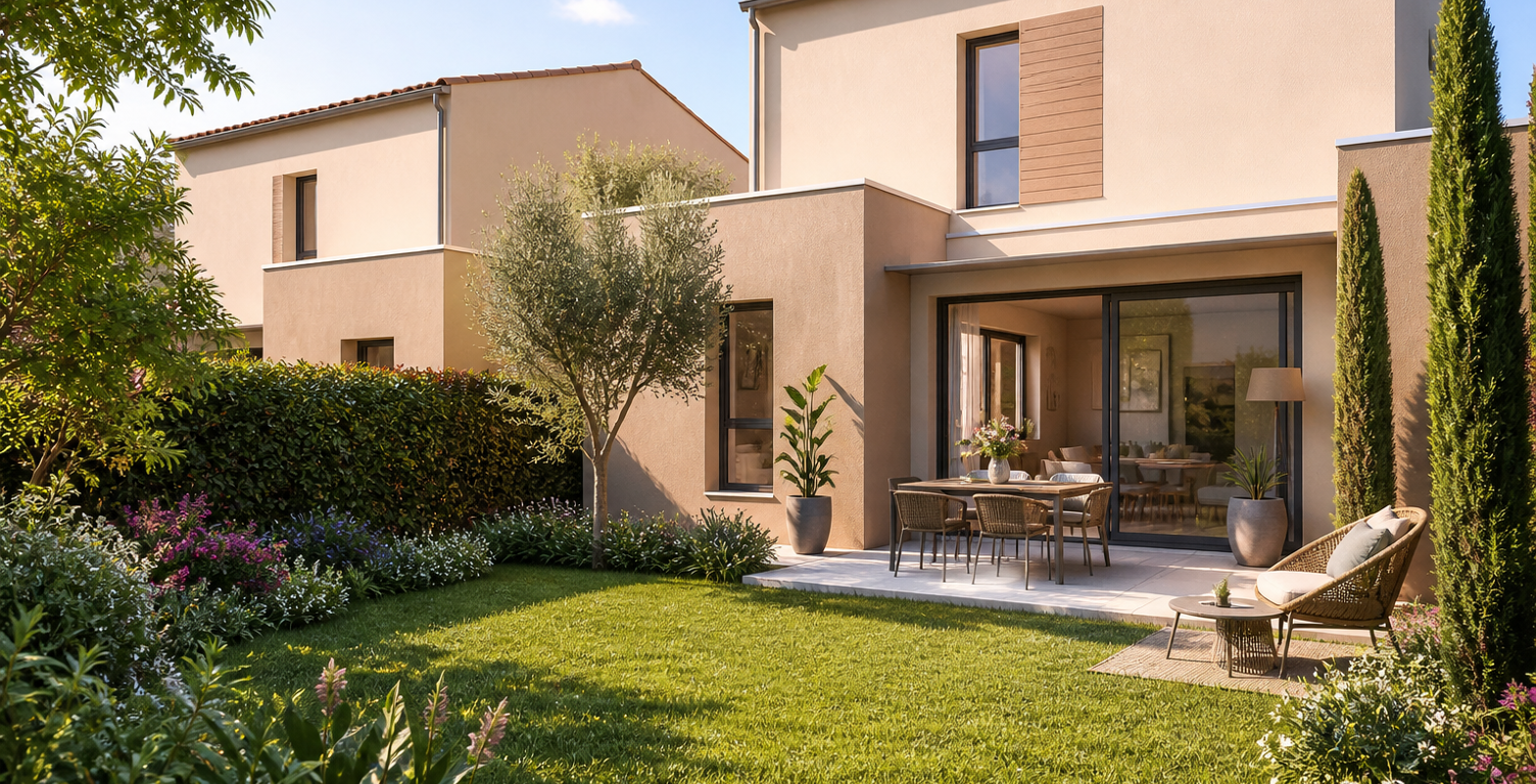 Maison neuve avec jardin privatif et garage - ZONE DU PESQUIER — photo 1