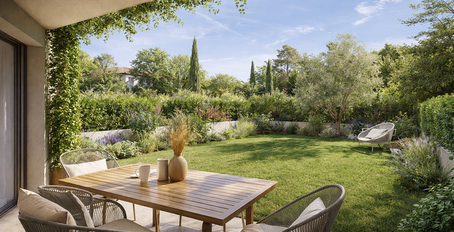 T2 avec jardin plein Sud à Aix-en-Provence Nord – Un extérieur rare ! — photo 1