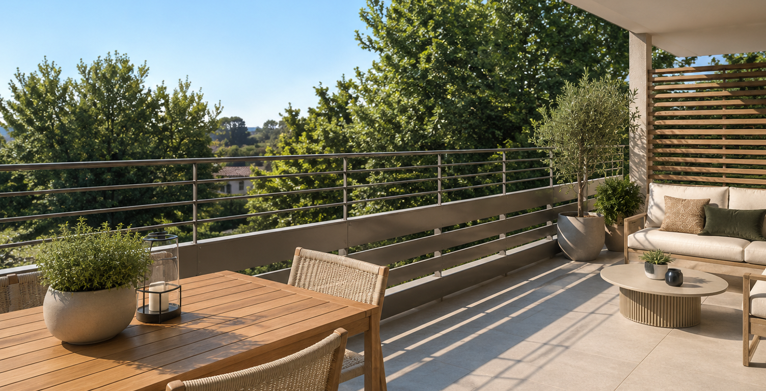 - T2 d'exception aux portes du centre-ville d'Aix-en-Provence avec balcon  — photo 1