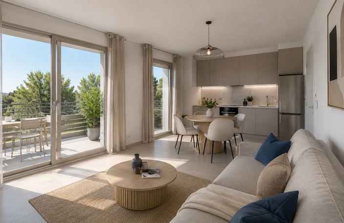 - T2 d'exception aux portes du centre-ville d'Aix-en-Provence avec balcon  — photo 2