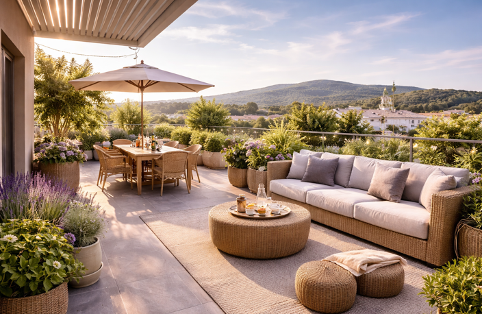 GRAND T3 de 70m² - VUE DEGAGEE LA ROQUE D'ANTHERON — photo 3