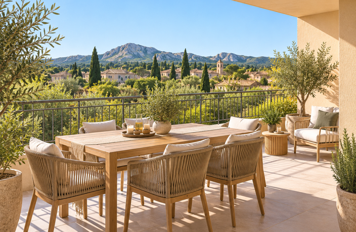 Magnifique T2 de 50 m² avec terrasse vue sur les ALPILLES   — photo 2