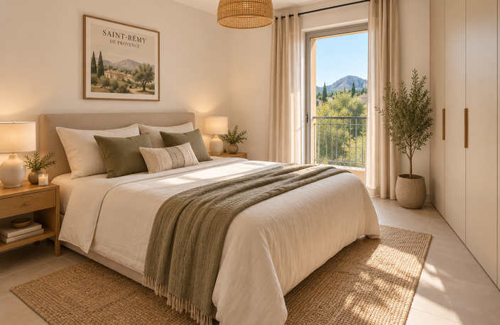 Magnifique T2 de 50 m² avec terrasse vue sur les ALPILLES   — photo 3