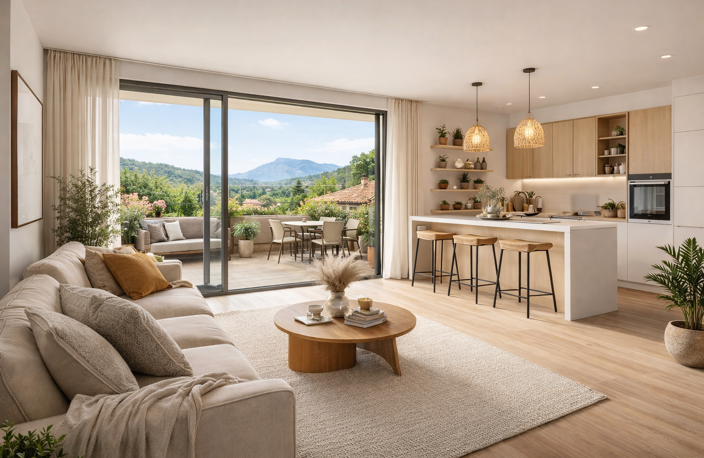 GRAND T2 de 50m² AVEC VUE DEGAGEE - TERRASSE de 12 m² - LA ROQUE D'ANTHERON  — photo 2
