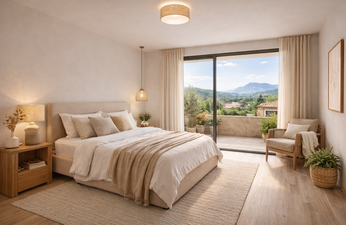 GRAND T2 de 50m² AVEC VUE DEGAGEE - TERRASSE de 12 m² - LA ROQUE D'ANTHERON  — photo 3