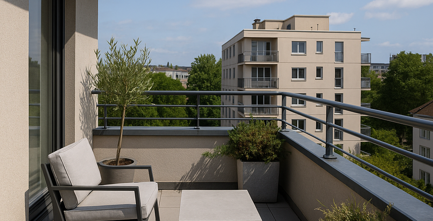 -SANS VIS A VIS BEAU 3P DE 60M² AVEC TERRASSE DE 8M² ET PARKINGS — photo 1