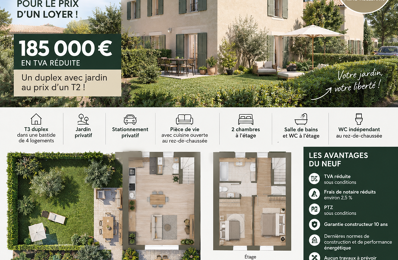 -MANOSQUE – T3 DUPLEX AVEC JARDIN – 185 000 € EN TVA RÉDUITE — photo du bien