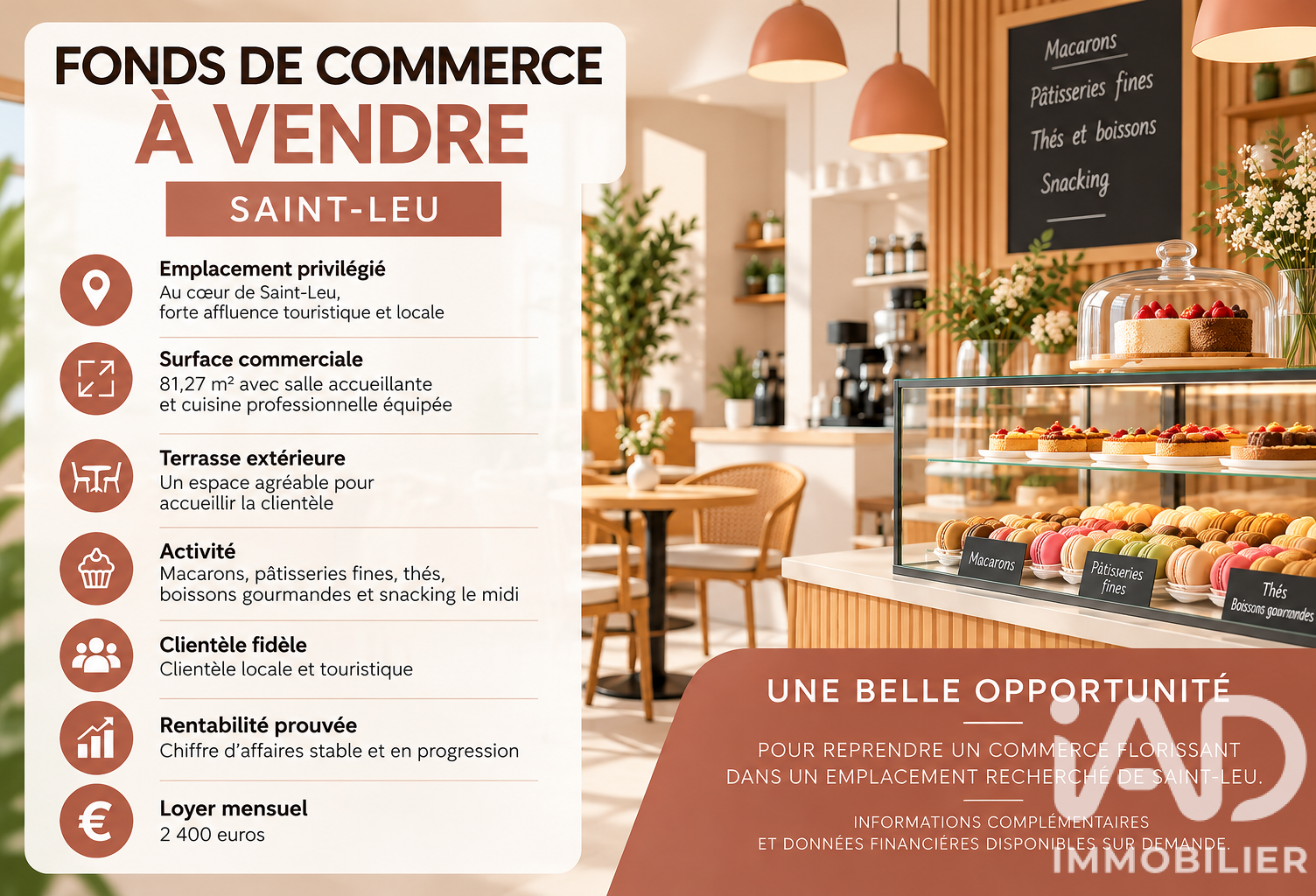 Vente Boulangerie, Pâtisserie 81 m&sup2; — photo 1