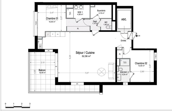 JUAN-LES-PINS - FRONT MER - APPARTEMENT 99 M2 — photo 3