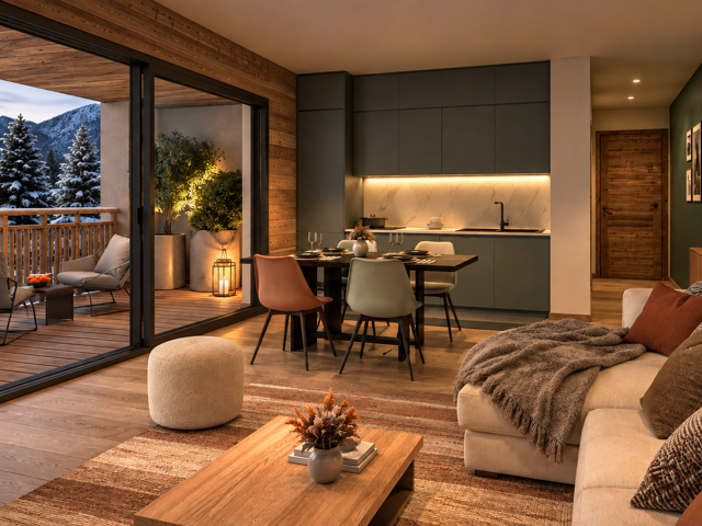 Appartement T3 neuf-Montgenèvre centre-terrasse-garage — photo du bien