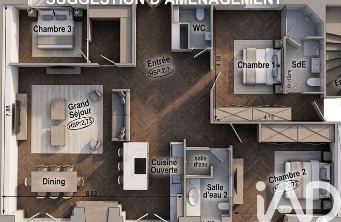 Vente Appartement 4 pièces — photo 2