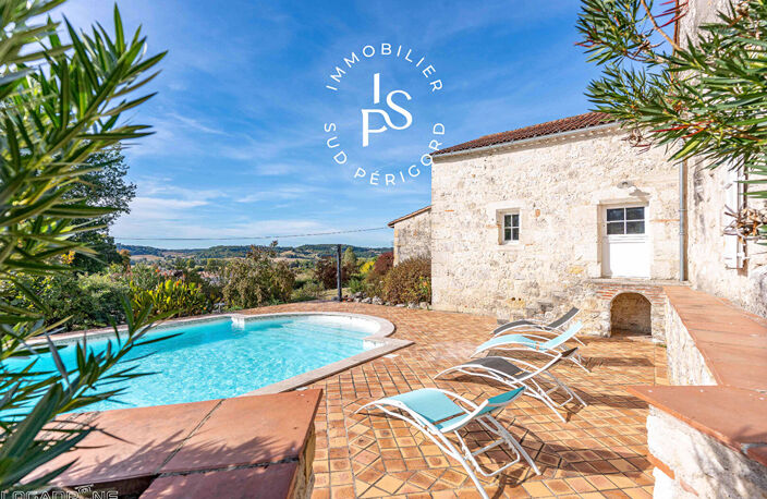 BELLE MAISON EN PIERRE AVEC PISCINE ET VUE SUR LA CAMPAGNE  - SAINT-PIERRE-DE-CLAIRAC — photo 4