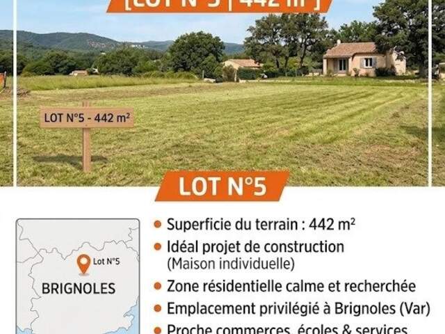 Terrain à bâtir proche de Brignoles, villas R+1 — photo du bien