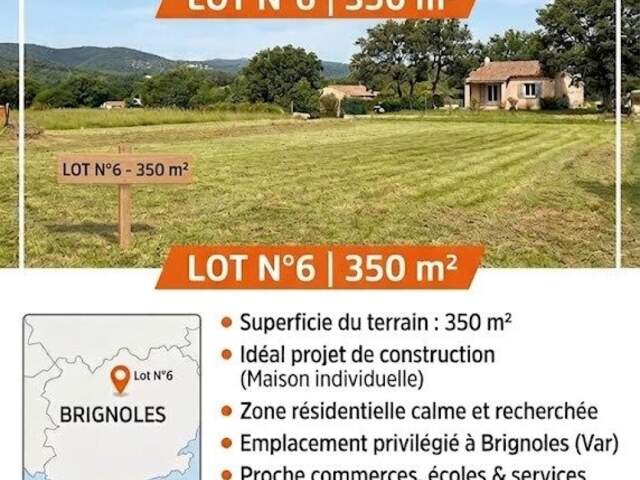 Terrain à bâtir proche de Brignoles, villas R+1 — photo du bien