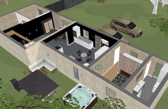Fort potentiel de rénovation pour cet ensemble de bâtis en pierre (maison + grange) — photo 3