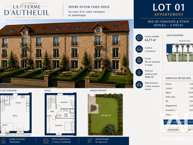 Vente Duplex 3 pièces — photo du bien