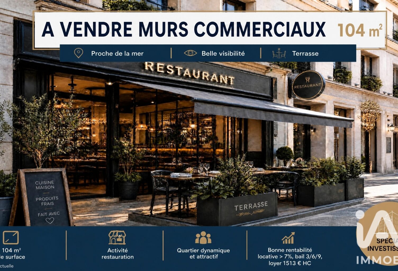 Vente Boutique/Local commercial 104 m&sup2; — photo 1