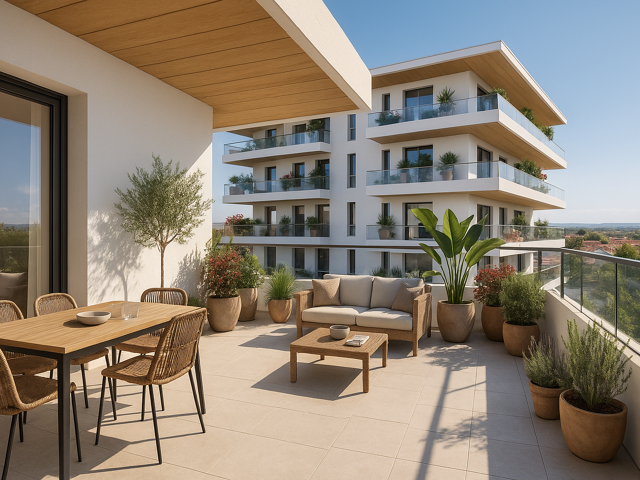 ZAC DE LA RESTANQUE - MAGNIFIQUE  T3 DE 61M² + TERRASSE 15M² — photo du bien