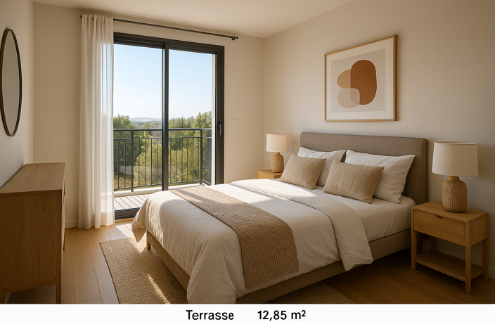 T2 NEUF AU DERNIER ETAGE AVEC VUE IMPRENABLE TERRASSE 21M² — photo 3