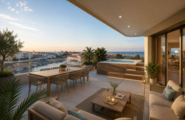 - APPARTEMENT NEUF DE GRAND STANDING, 82M2 AVEC 2 CHAMBRES A PALAVAS  — photo 2