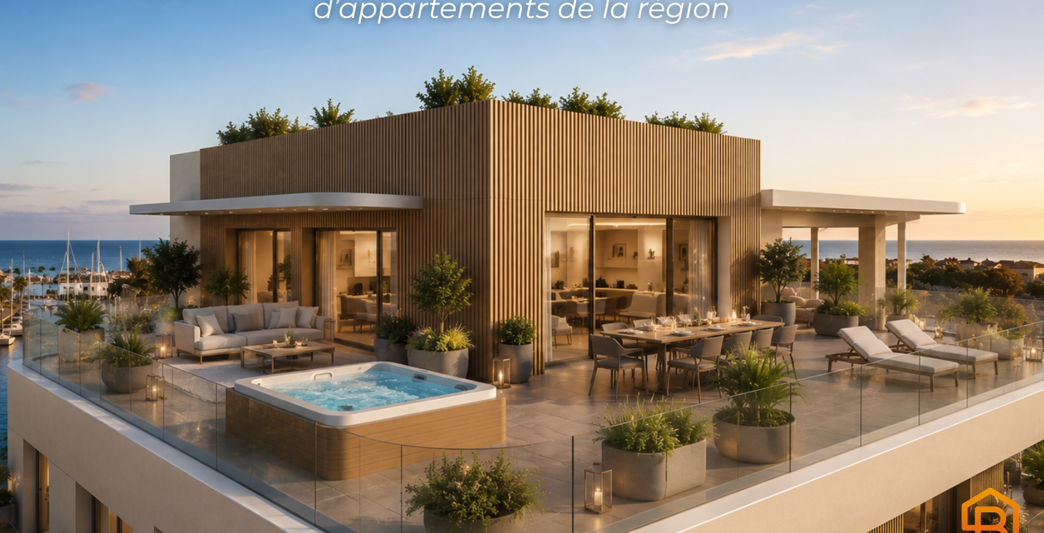 - 4 PIECE D'EXCEPTION A PALAVAS DE 127M² AVEC TERRASSE PANORAMIQUE VUE MER — photo 1