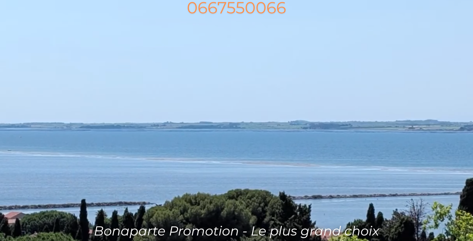 VUE 180 DEGRES SUR L'ETANG DE THAU AVEC COUCHE DE SOLEIL POUR CE 4 PIECES — photo 1